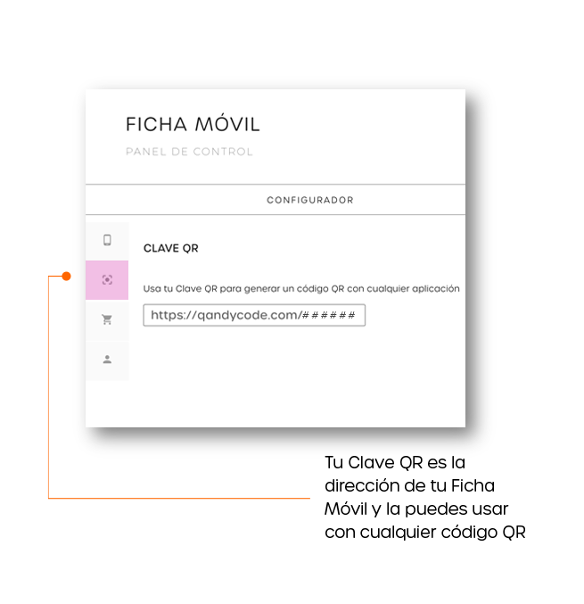 Dashboard mockup qr key